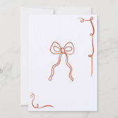 Orangefarbene Bögen Abbildungen Babydusche Einladung (Rückseite)