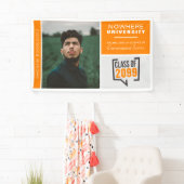 Orangefarbene Boxen und Foto-Abschluss-Banner Banner (Insitu)