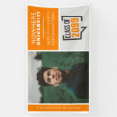 Orangefarbene Boxen und Foto-Abschluss-Banner Banner (Vertikal)