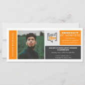 Orangefarbene Boxen und Foto - Abschluss - Einladu (Vorderseite)