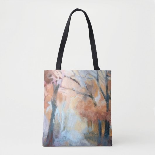Orangefarbene, braune Bäume Herbst Tasche (Vorderseite)