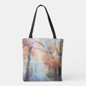 Orangefarbene, braune Bäume Herbst Tasche (Rückseite)