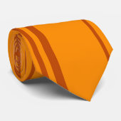 Orangefarbene, braune Retro-Krawatte Krawatte (Gerollt)