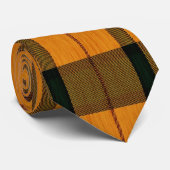 Orangefarbene, braune und schwarze Retro-Krawatte Krawatte (Gerollt)