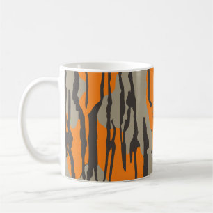 Orangefarbene Camouflage Bottomland Camouflage Mus Kaffeetasse