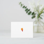 orangefarbene Clip Art Platzkarte (Stehend Vorderseite)