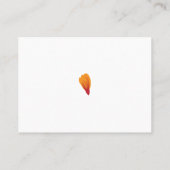 orangefarbene Clip Art Platzkarte (Rückseite)