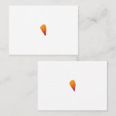 orangefarbene Clip Art Platzkarte (Vorne/Hinten)