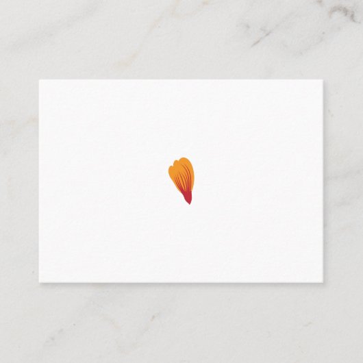 orangefarbene Clip Art Platzkarte (Vorderseite)