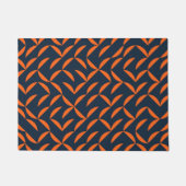 Orangefarbene, coole, moderne, trendige, gewölbte fußmatte (Vorderseite)