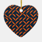 Orangefarbene, coole, moderne, trendige, gewölbte keramik ornament (Vorne)