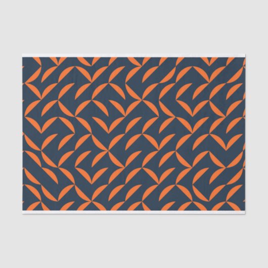 Orangefarbene, coole, moderne, trendige, gewölbte  seidenpapier (Vorderseite)