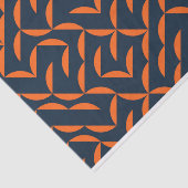 Orangefarbene, coole, moderne, trendige, gewölbte  seidenpapier (Ausschnitt)