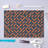 Orangefarbene, coole, moderne, trendige, gewölbte  seidenpapier (Handwerk)