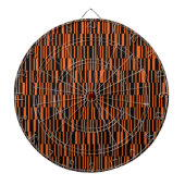 Orangefarbene, coole, trendige, moderne geometrisc dartscheibe (vorne)