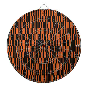 Orangefarbene, coole, trendige, moderne geometrisc dartscheibe