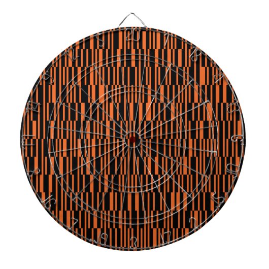 Orangefarbene, coole, trendige, moderne geometrisc dartscheibe (vorne)