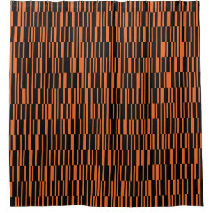 Orangefarbene, coole, trendige, moderne geometrisc duschvorhang