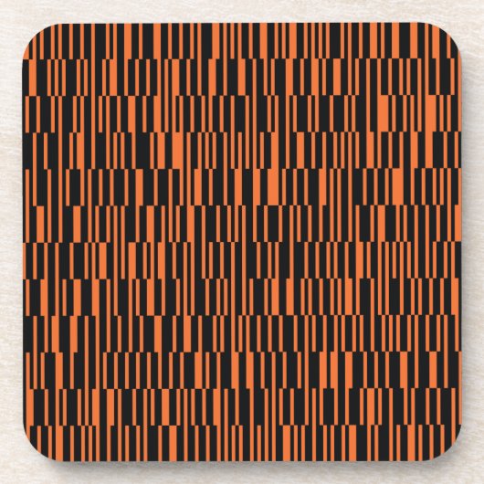 Orangefarbene, coole, trendige, moderne geometrisc getränkeuntersetzer (Vorderseite)