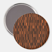 Orangefarbene, coole, trendige, moderne geometrisc magnet (Vorderseite/Rückseite)