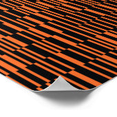 Orangefarbene, coole, trendige, moderne geometrisc poster (Ecke)