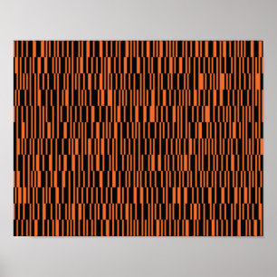Orangefarbene, coole, trendige, moderne geometrisc poster