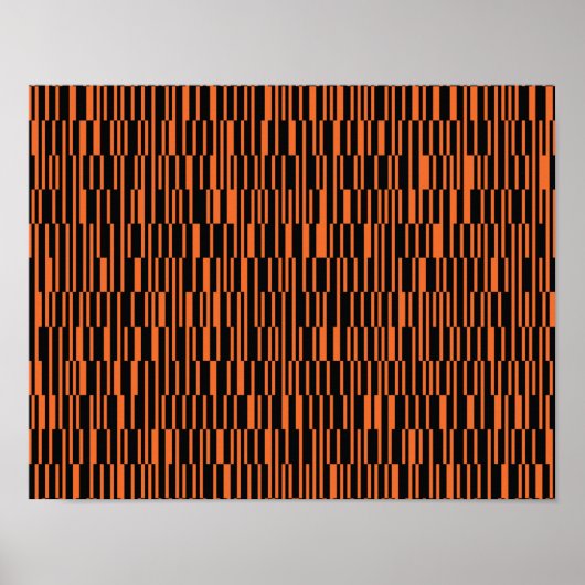Orangefarbene, coole, trendige, moderne geometrisc poster (Vorne)
