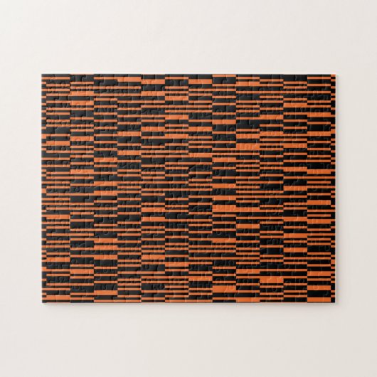 Orangefarbene, coole, trendige, moderne geometrisc puzzle (Horizontal)
