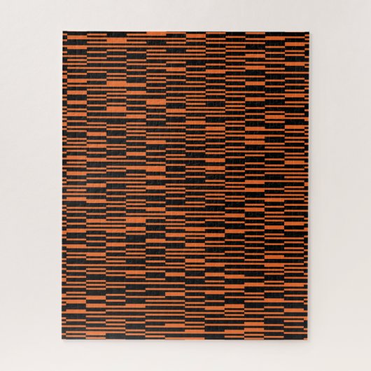 Orangefarbene, coole, trendige, moderne geometrisc puzzle (Vertikal)