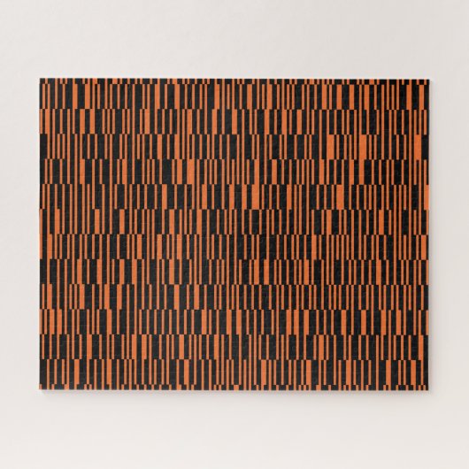 Orangefarbene, coole, trendige, moderne geometrisc puzzle (Horizontal)