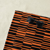 Orangefarbene, coole, trendige, moderne geometrisc strandtuch (Beispiel)