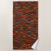 Orangefarbene, coole, trendige, moderne geometrisc strandtuch (Vorderseite)