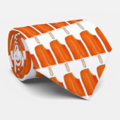 Orangefarbene Creme Ice Creme Popsisis Krawatte (Gerollt)