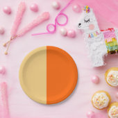 Orangefarbene Cremepapier-Teller Pappteller (Party)
