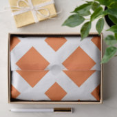 Orangefarbene Diamanten aus Weißgewebe Seidenpapier (Geschenk)