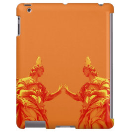 Orangefarbene digitale Kunst mit Skulpturen Case-Mate iPhone Hülle