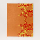 Orangefarbene digitale Kunst mit Skulpturen Puzzle (Vertikal)