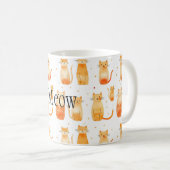 Orangefarbene Dosen und Katzen Mittlere Geschenktü Kaffeetasse (VorderseiteRechts)