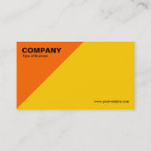 Orangefarbene Dreieckecke - Bernstein (FFCC00) Visitenkarte (Rückseite)