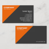 Orangefarbene Dreieckecke - Dunkelgrau Visitenkarte (Vorne/Hinten)