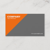 Orangefarbene Dreieckecke - Mittelgrau (66666) Visitenkarte (Rückseite)