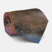 Orangefarbene dunkle Wolken Textur drizzed Offset Krawatte (Gerollt)