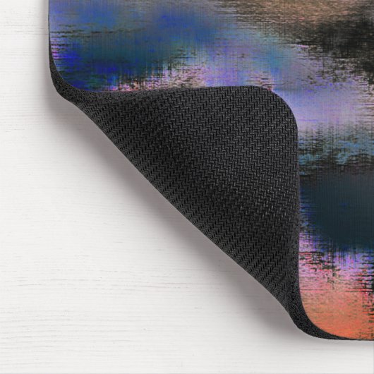 Orangefarbene dunkle Wolken Textur drizzed Offset Mousepad (Ecke)