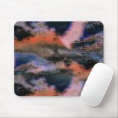 Orangefarbene dunkle Wolken Textur drizzed Offset Mousepad (Mit Mouse)