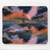 Orangefarbene dunkle Wolken Textur drizzed Offset Mousepad (Vorne)