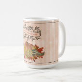 Orangefarbene Erntedank Pumpkins und Squash Kaffeetasse (VorderseiteRechts)