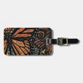 Orangefarbene Fantasie abstrakte Kunst Gepäckanhänger (Vorderseite horizontal)