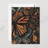 Orangefarbene Fantasie abstrakte Kunst Postkarte (Vorne/Hinten)