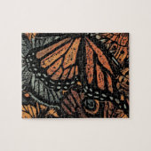 Orangefarbene Fantasie abstrakte Kunst Puzzle (Horizontal)