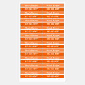 Orangefarbene Farbblockklemme - Medium Rechteck Etiketten (Blatt)